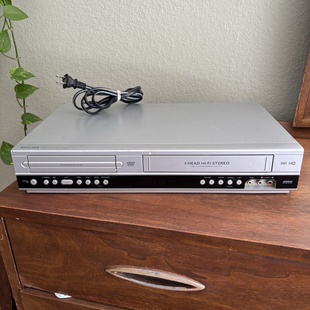 Philips DVP3340V DVD VCR Combo 4 Head Hi-Fi VHS DVD No Remote Tested Works